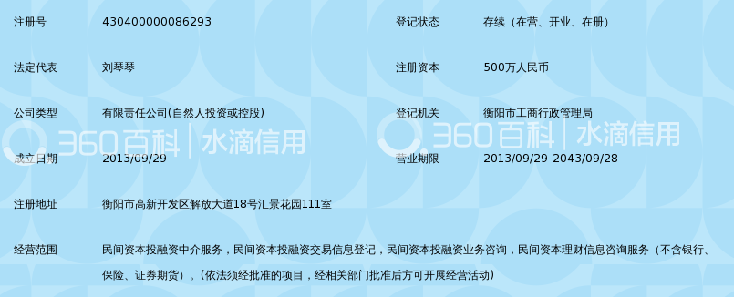 衡阳恒达民间资本投融资中介服务有限公司