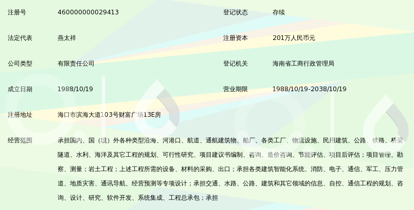 中交水运规划设计院海南有限公司_360百科