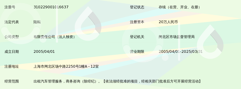上海舒海出租汽车管理服务有限公司_360百科