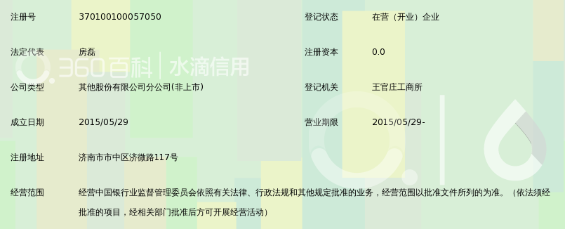 济南农村商业银行股份有限公司市中支行_360