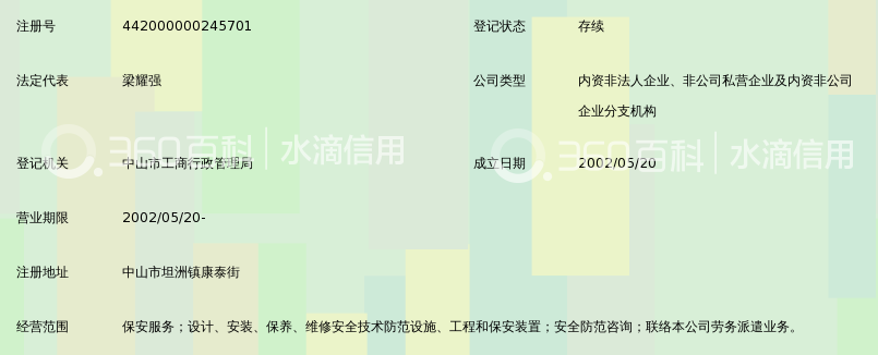 中山市保安服务总公司坦洲分公司_360百科