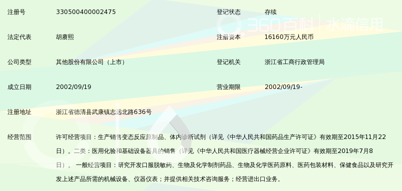 浙江我武生物科技股份有限公司_360百科