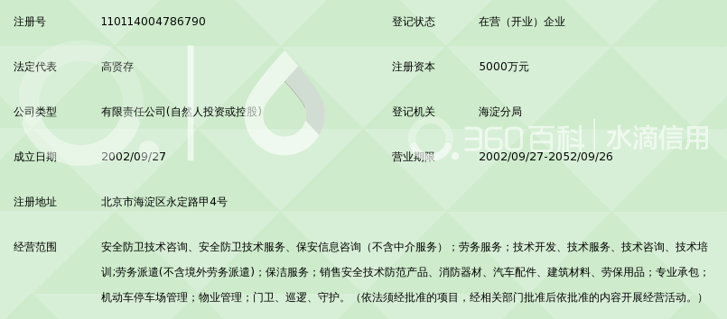 北京铁保中泰保安服务有限公司_360百科