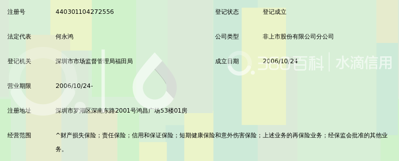 中华联合财产保险股份有限公司深圳分公司