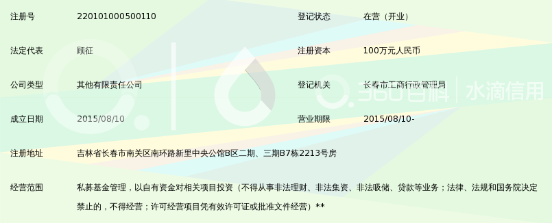 长春长发私募基金管理有限公司