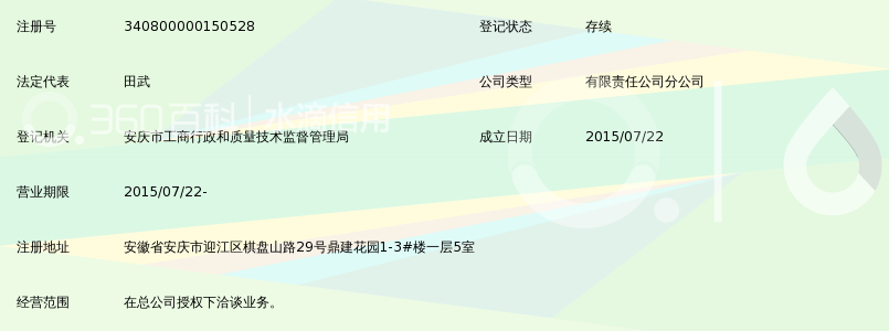 安庆信天游国际旅行社有限公司棋盘山路门市部