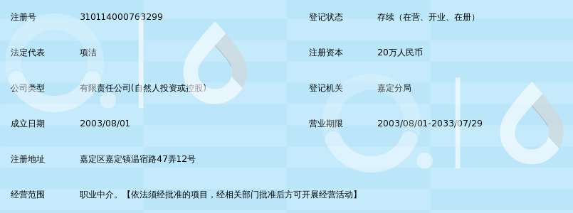 上海嘉定国信职业介绍有限公司