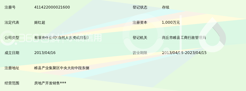 宏大(睢县)置业有限公司
