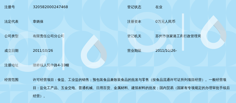 江苏省苏南盐业有限公司张家港分公司塘桥店