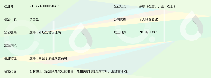 凌海市白台子乡金兴石材厂_360百科