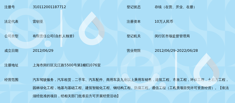 上海雅品汽车驾驶服务有限公司